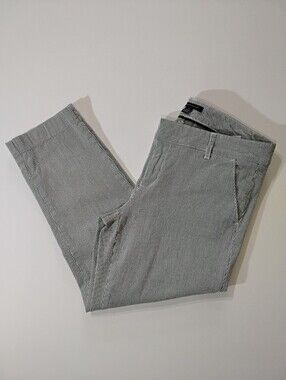Tommy Hilfiger Seersucker Pants Womens Size 8 Blue White Nautical Stripe Coastal